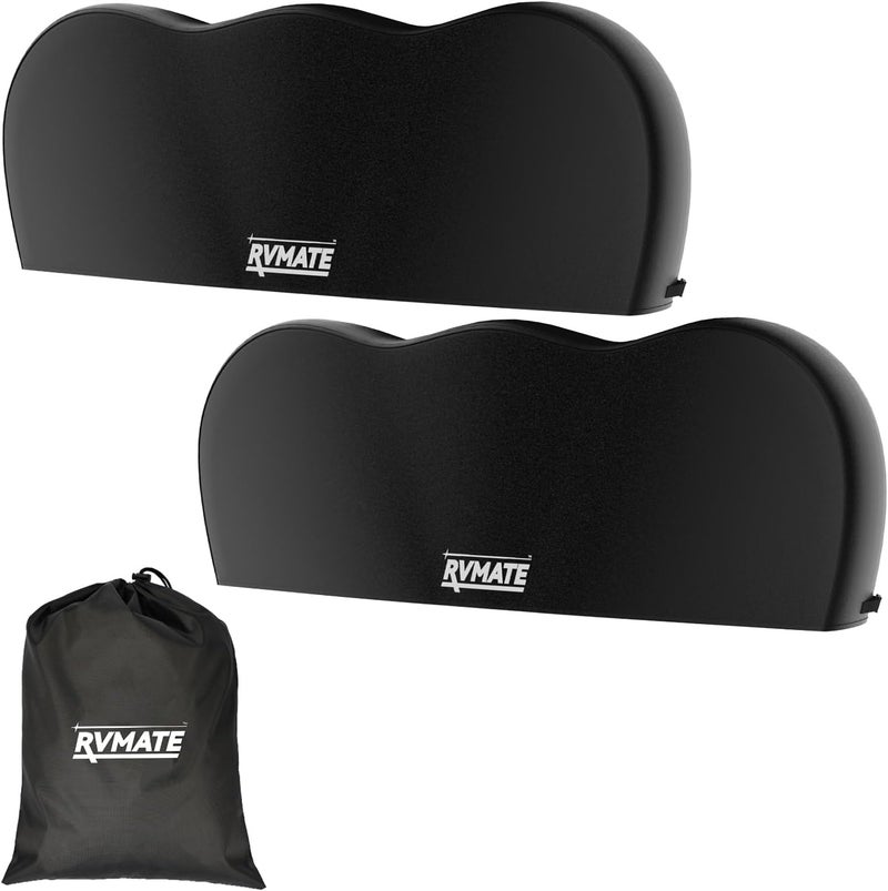 RVMATE Triple Axle Tire Covers, RV Tire Cover (2 Pack) Fits 30"-32" Diameter Tires, Waterproof Anti-UV Wheel Covers RV Accessories for Truck/Trailer, Black - Image 1
